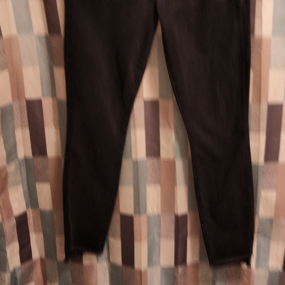 FINAL PRICE MOTHER stunner zip ankle fray black jeans Size 28 - Picture 8 of 16